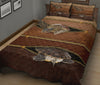 Turtle Zipper Leather Quilt Bed Set - Love Quilt Bedding Set