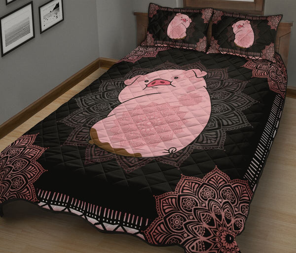 Pig Quilt Bed Set 19 - Love Quilt Bedding Set