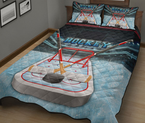 Hockey Goals - Quilt Bed Set - Love Quilt Bedding Set