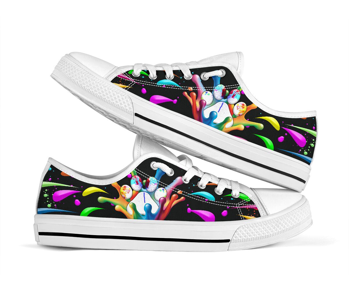 Dog Mom Color Splash - Low Top Shoe - Love Love Top Shoes