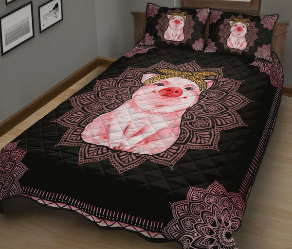 Quilt Bed Set - Pig 37 - Love Quilt Bedding Set