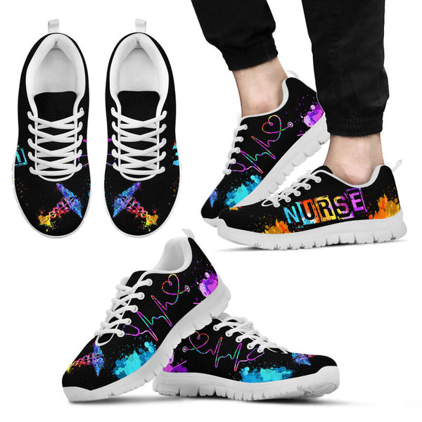 Nurse Heatbeat Art 2 Kd Sneakers, Running Shoes, Shoes For Women, Shoes For Men, Custom Shoe- Love Sneakers