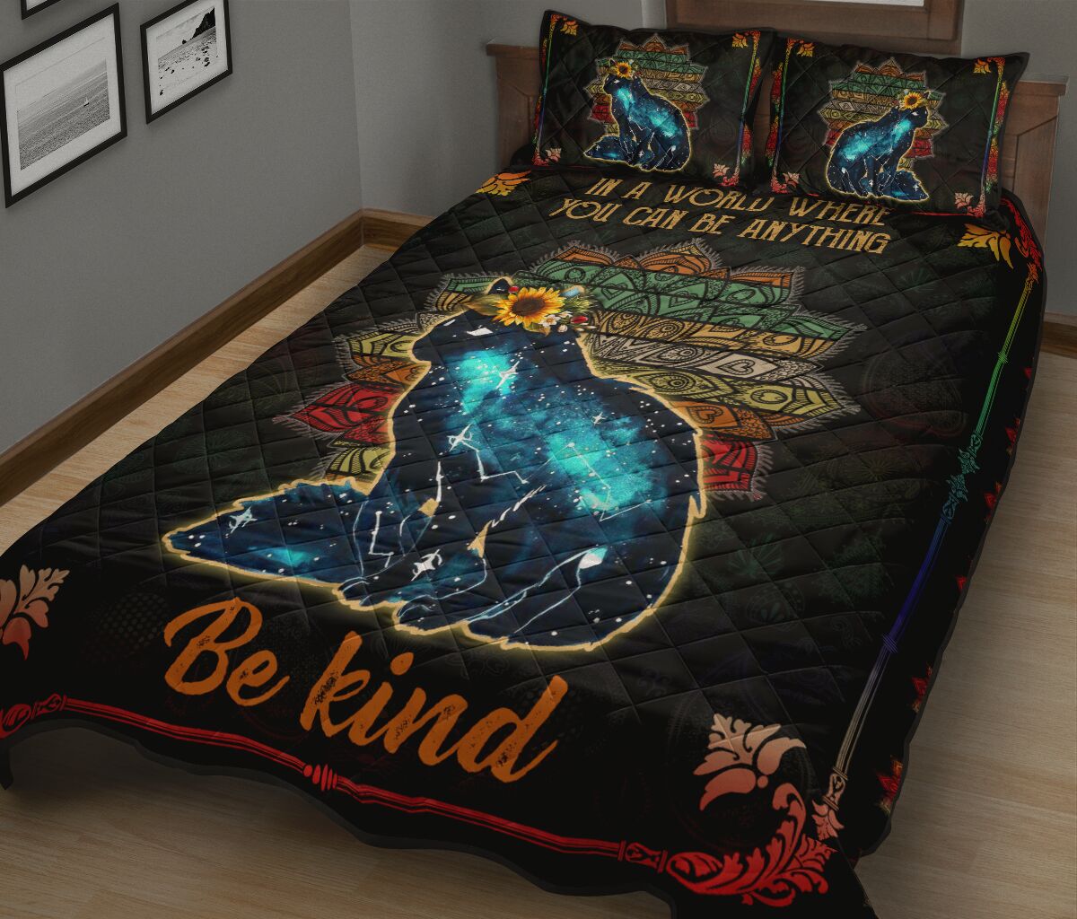 Quilt Bed Set - Cat - Vintage - You Can Be Anything 57 - Love Quilt Bedding Set