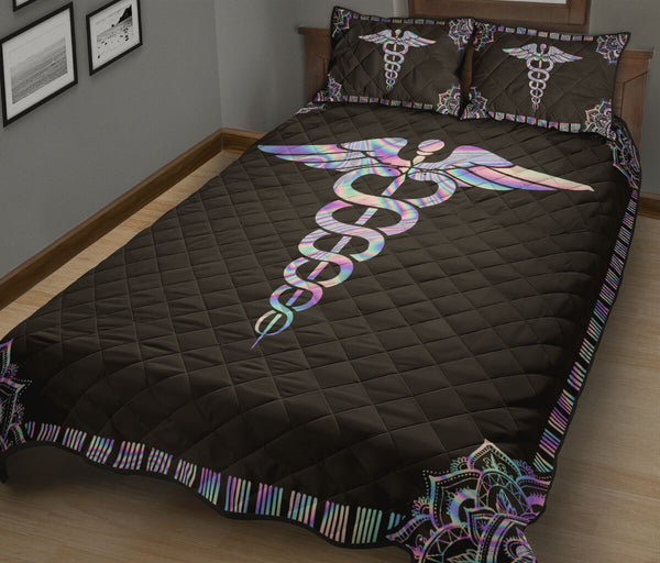 Nurse Holographic - Bed Set - Love Quilt Bedding Set