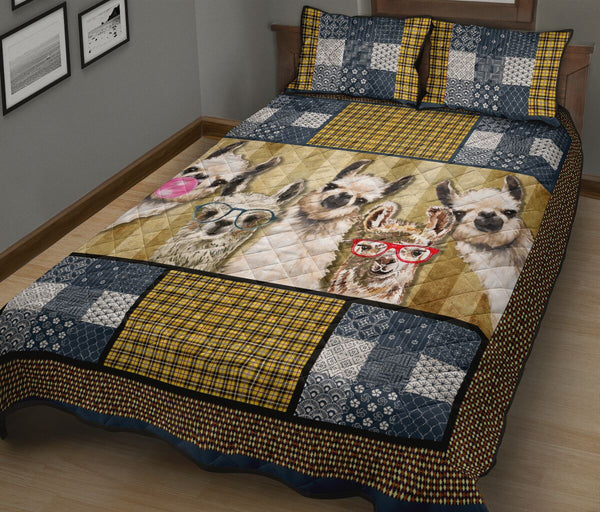 Llama Quilt Bed Set 29 - Love Quilt Bedding Set