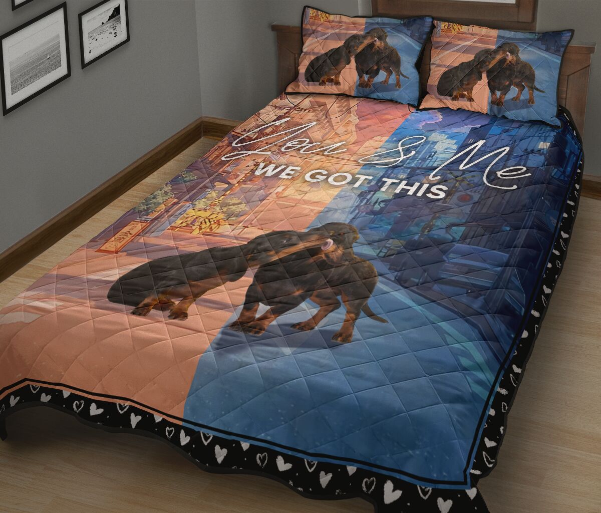 Dachshunds Got This - Quilt Bed Set - Nnl - Love Quilt Bedding Set