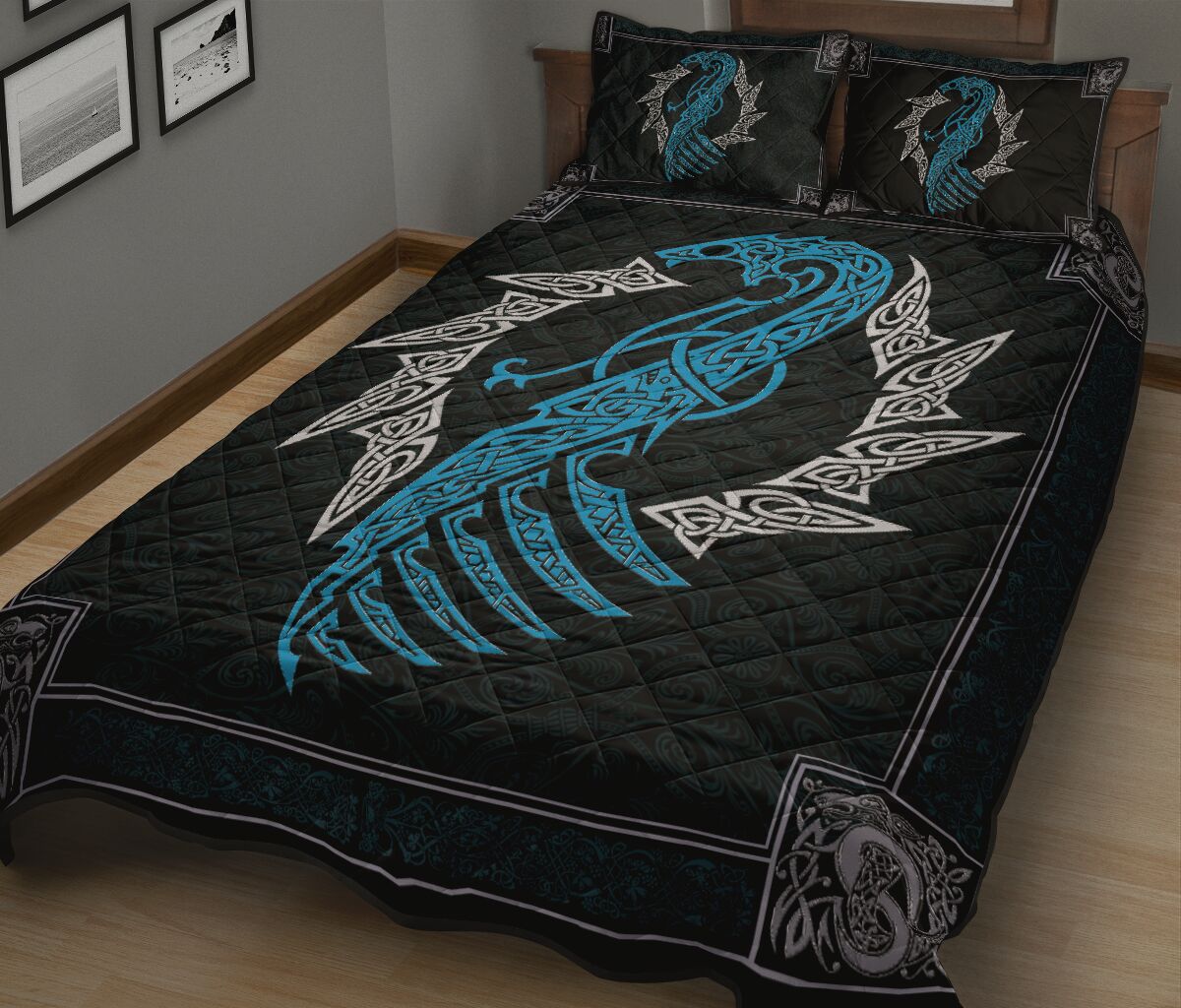 Dragon Celtic Style Quilt Bed Set 8- Love Quilt Bedding Set