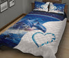 Dolphin Heart Quilt Bed Set - Love Quilt Bedding Set