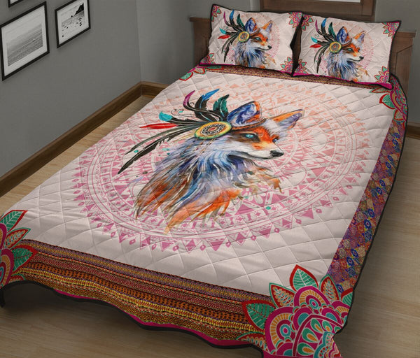 Fox Quilt Bed Set 9 - Love Quilt Bedding Set