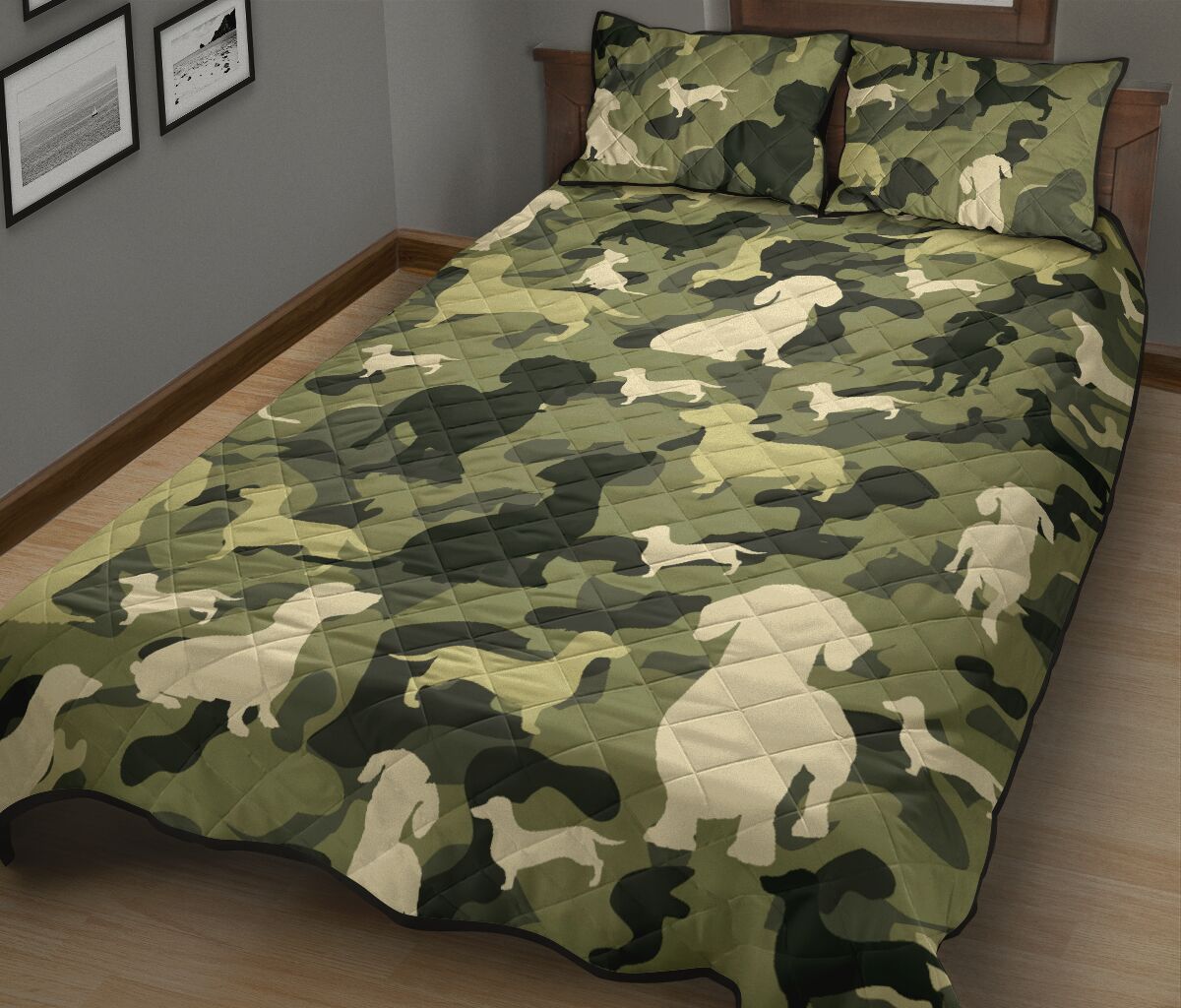 Dachshund Army Pattern - Bed Set - Love Quilt Bedding Set