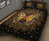 Butterfly Mandala Gold Art Style Quilt Bed Set - Love Quilt Bedding Set