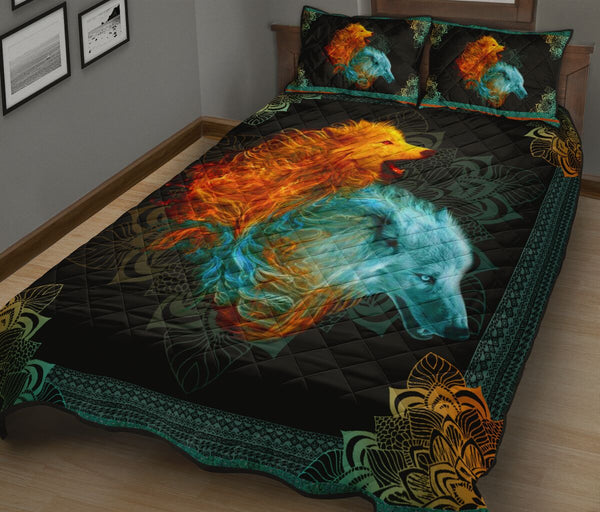 Wolf Quilt Bed Set- Gift For Wolf Lovers 46 - Love Quilt Bedding Set