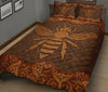 Bee Leather Style Quilt Bed Set - Love Quilt Bedding Set