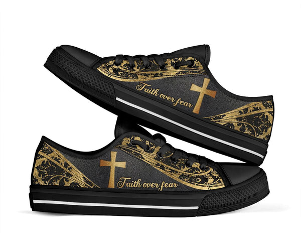 Jesus Cross Lowtop Shoe - Love Love Top Shoes