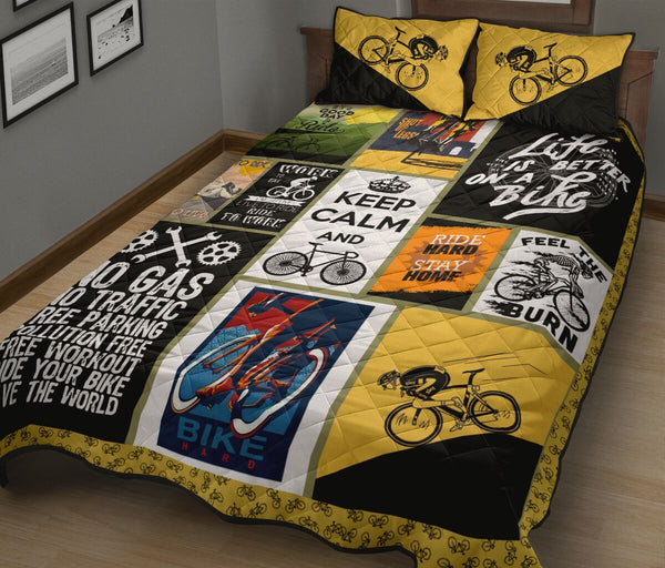 Cycling Keep Calm - Bed Set - Love Quilt Bedding Set