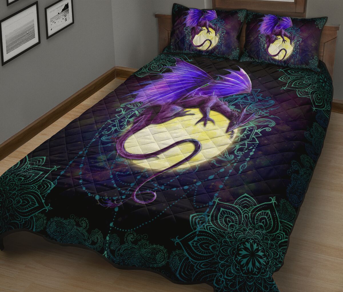 Dragon Moon Quilt Bed Set 6- Love Quilt Bedding Set