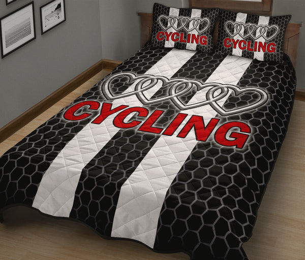 Cycling Heart - Bed Set- Love Quilt Bedding Set
