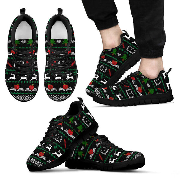Teacher Christmas Sneakers, Running Shoes, Shoes For Women, Shoes For Men, Custom Shoes, L- Love Sneakers