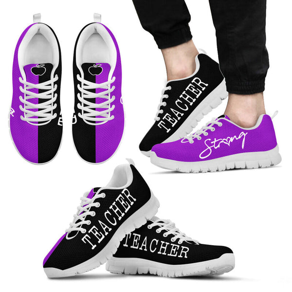 Teacher Strong Purple Black Kd Sneakers, Running Shoes, Shoes For Women, Shoes For Men, Cust- Love Sneakers