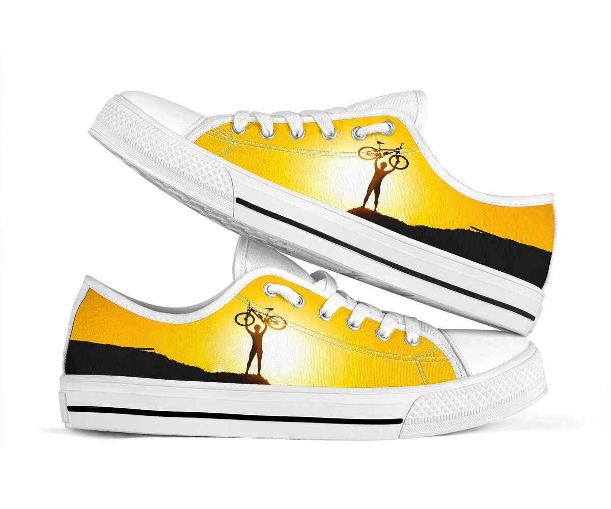 Mountain Bike Cyclist- Low Top Shoe - Love Love Top Shoes
