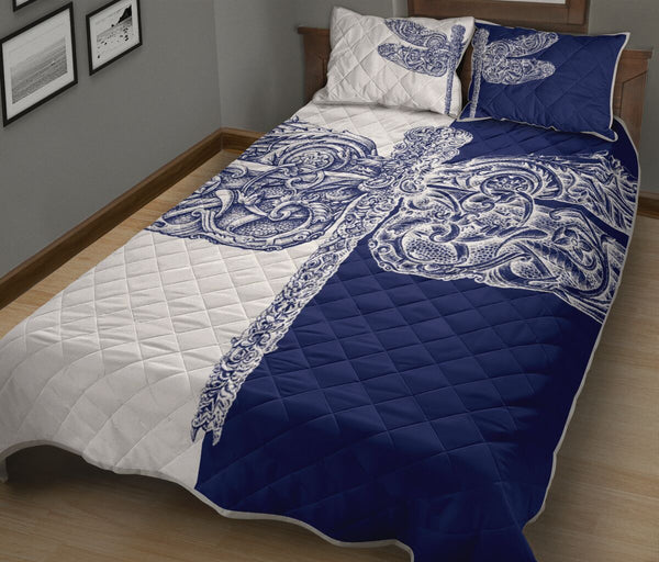 Dragonfly Animal Art Style Quilt Bed Set - Love Quilt Bedding Set