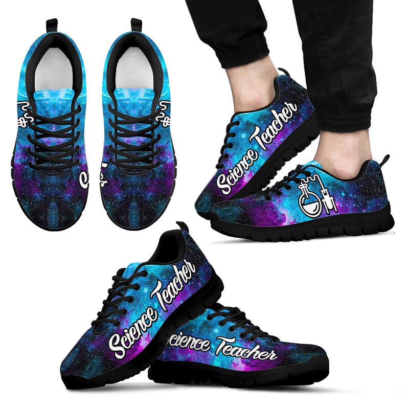 Science Teacher- Galaxy Kd Sneakers, Runni- Love Sneakers