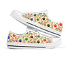 Dog Paw Flower Pattern - Low Top Shoe - Love Love Top Shoes