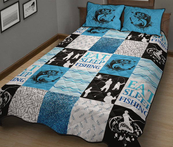 Fishing Eat Sleep - Bed Set - Love Quilt Bedding Set