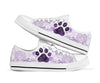 Dog Paw Purple Flower - Low Top Shoe - Love Love Top Shoes