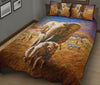 Elephant Mom And Baby Art Style Quilt Bed Set - Love Quilt Bedding Set