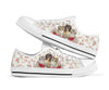 Shih Tzu Flower Background - Low Top Shoe - Love Low Top Shoes