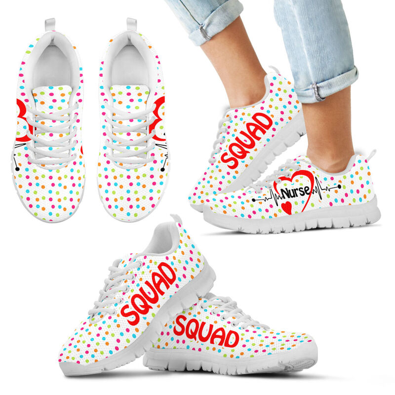 Nurse Squad Sneakers, Running Shoes, Shoes For Women, Shoes For Men, Custom Shoes, L- Love Sneakers