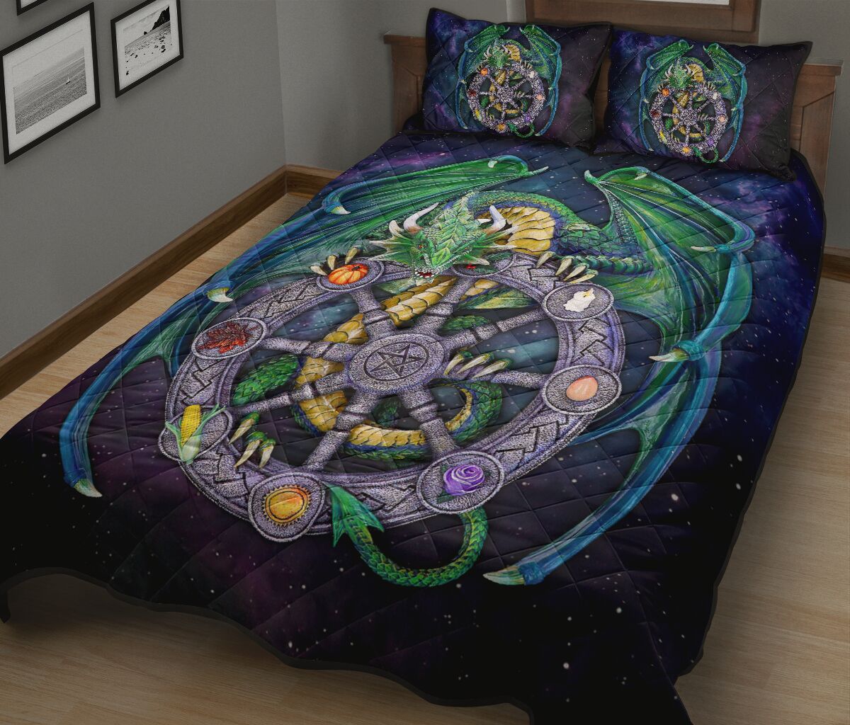 Dragon Quilt Bed Set - Love Quilt Bedding Set