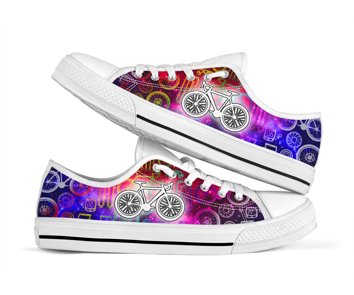 Cycling Galaxy - Low Top Shoe - Love Love Top Shoes