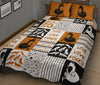 Live Love Foxes Pattern Quilt Bed Set - Love Quilt Bedding Set