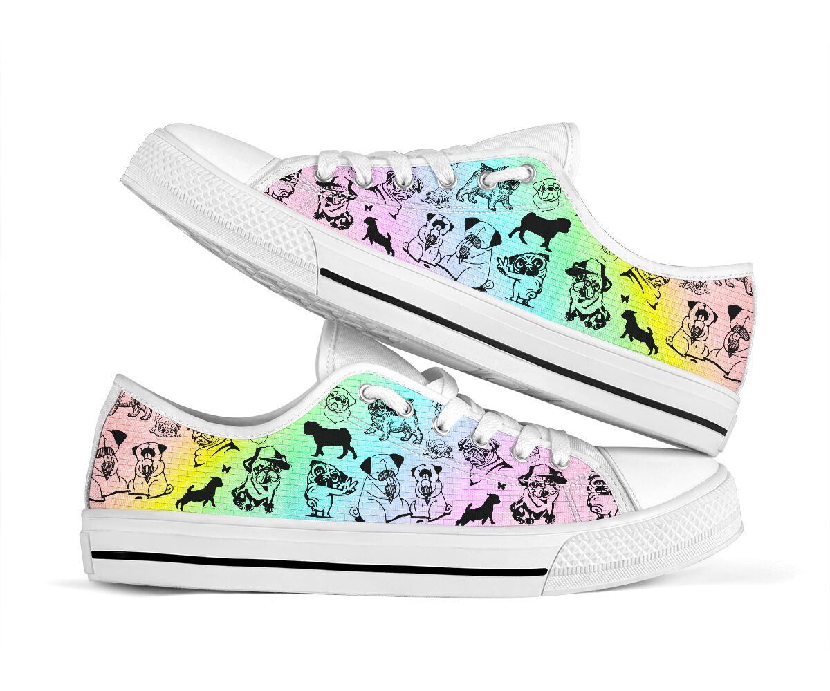 Pug Light Color - Low Top Shoe - Love Love Top Shoes