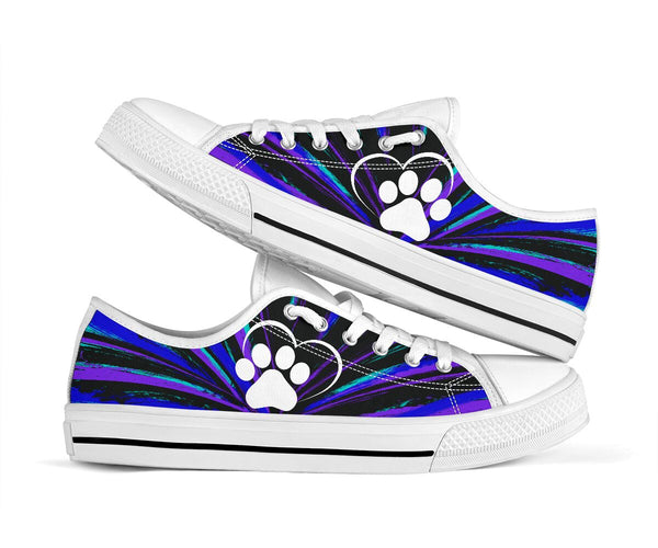 Dog Mom Purple Watercolor - Low Top Shoe - Love Love Top Shoes