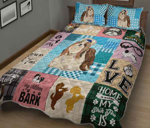 Shih Tzu Caro - Quilt Bed Set - Love Quilt Bedding Set