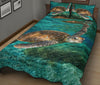 Turtle Brown Sea Real Style Quilt Bed Set - Love Quilt Bedding Set