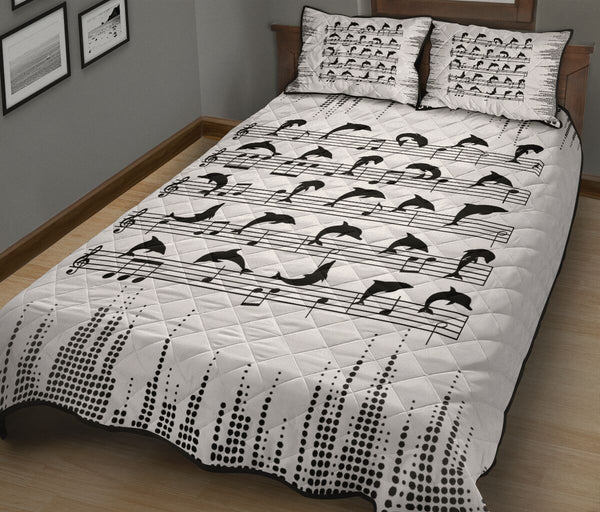 Dolphin Staves Style Quilt Bed Set - Love Quilt Bedding Set