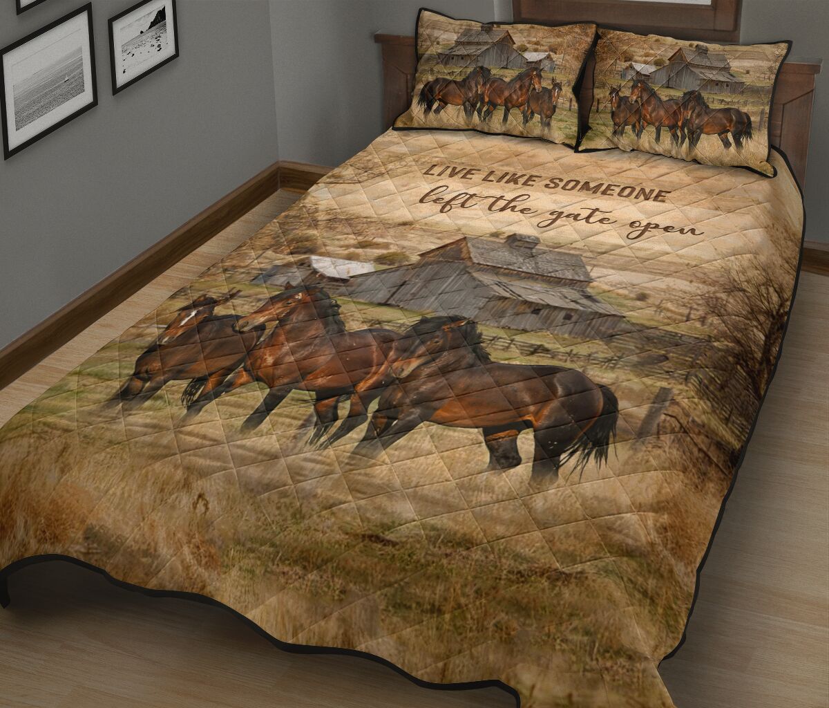 Quilt Bed Set - Farming - Horse 67 - Love Quilt Bedding Set