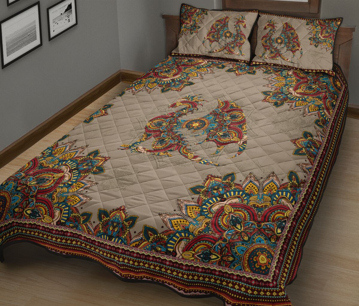 Quilt Bed Set - Dragon 47 - Love Quilt Bedding Set