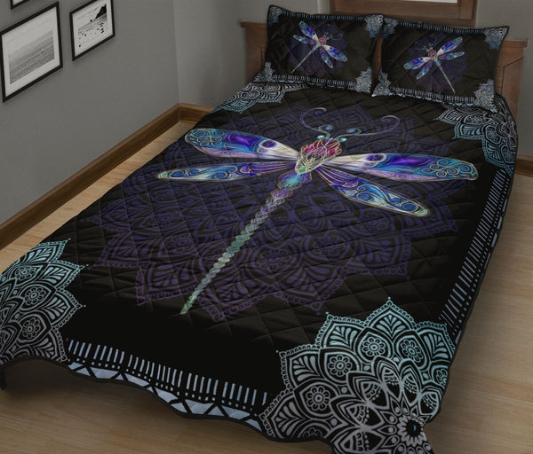 Dragonfly Quilt Bed Set 20 - Love Quilt Bedding Set