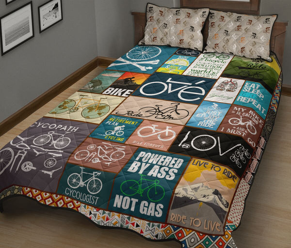 Cycling Love - Bed Set - Love Quilt Bedding Set