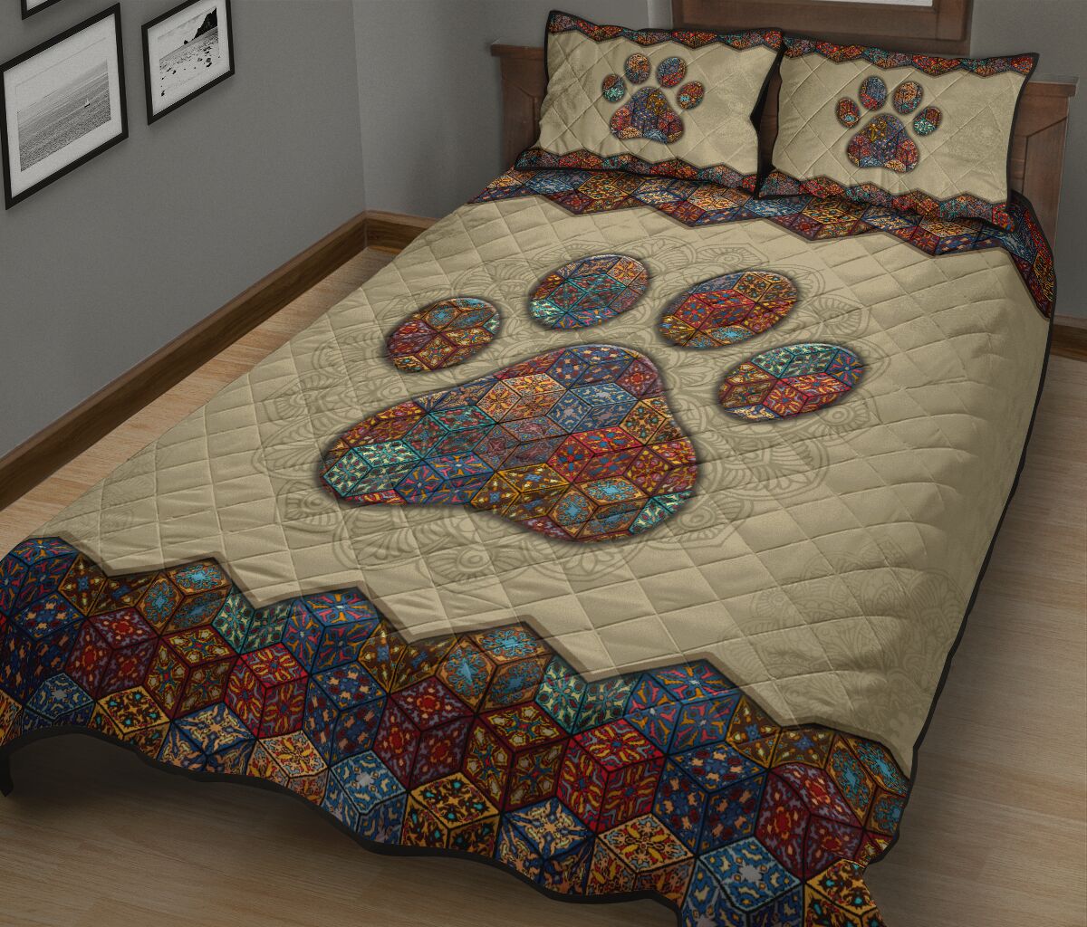Quilt Bed Set - Mandala - Paw 53 - Love Quilt Bedding Set