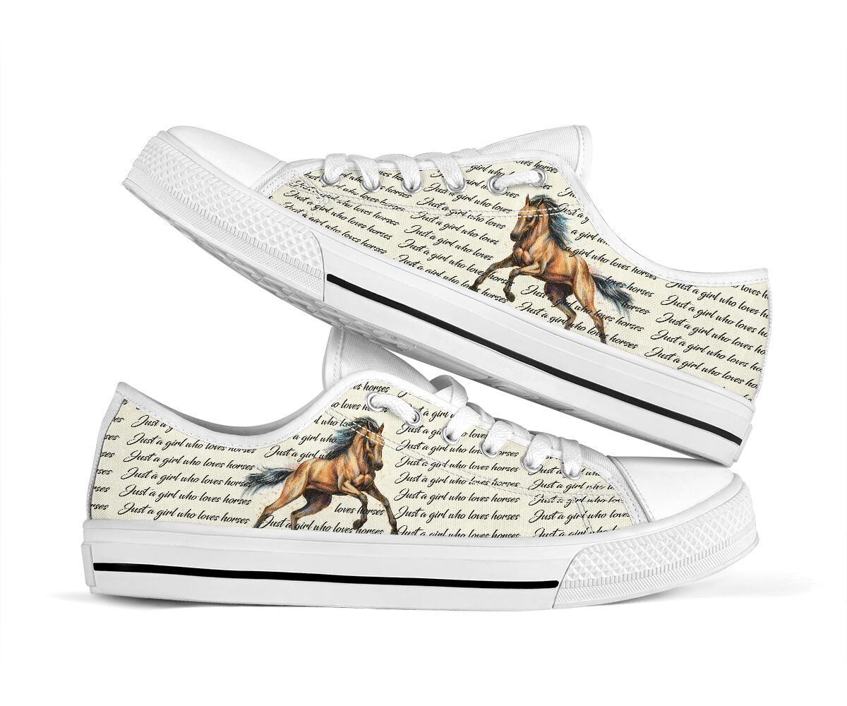 Just A Girl Who Loves Horses Low Top Shoes
