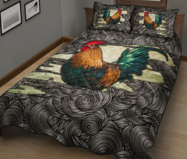 Chicken Scratch Style Quilt Bed Set - Love Quilt Bedding Set