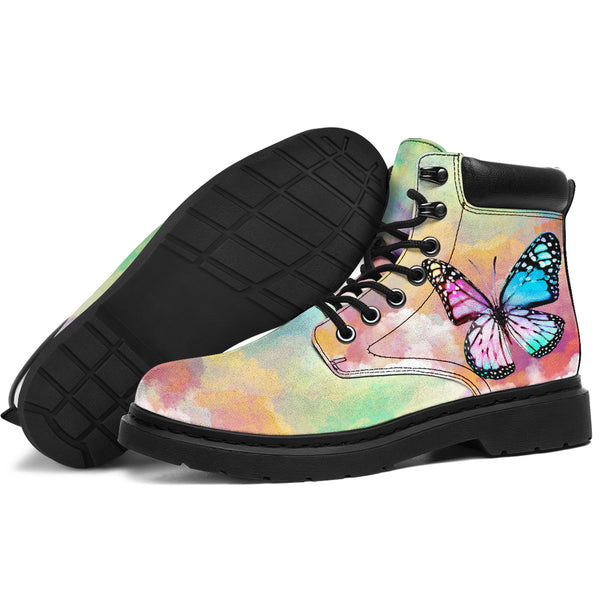 Butterfly Sky Watercolor Asboot - Love All Season Boots