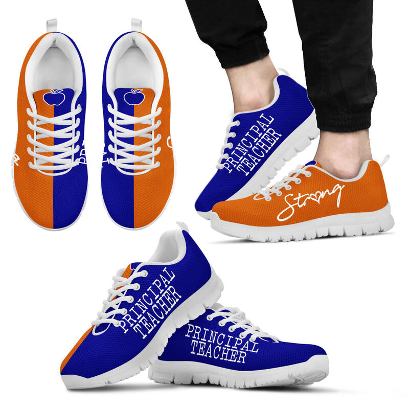 Principal Teacher Strong  Navy, Burnt Orange Kd Sneakers, Runni- Love Sneakers
