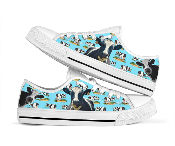 Cow Funny Pattern - Low Top Shoe - Love Love Top Shoes